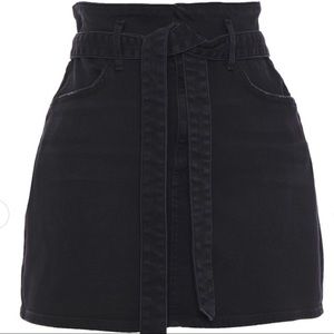 Alice+Olivia Good Belted Distress Denim Skirt UWC